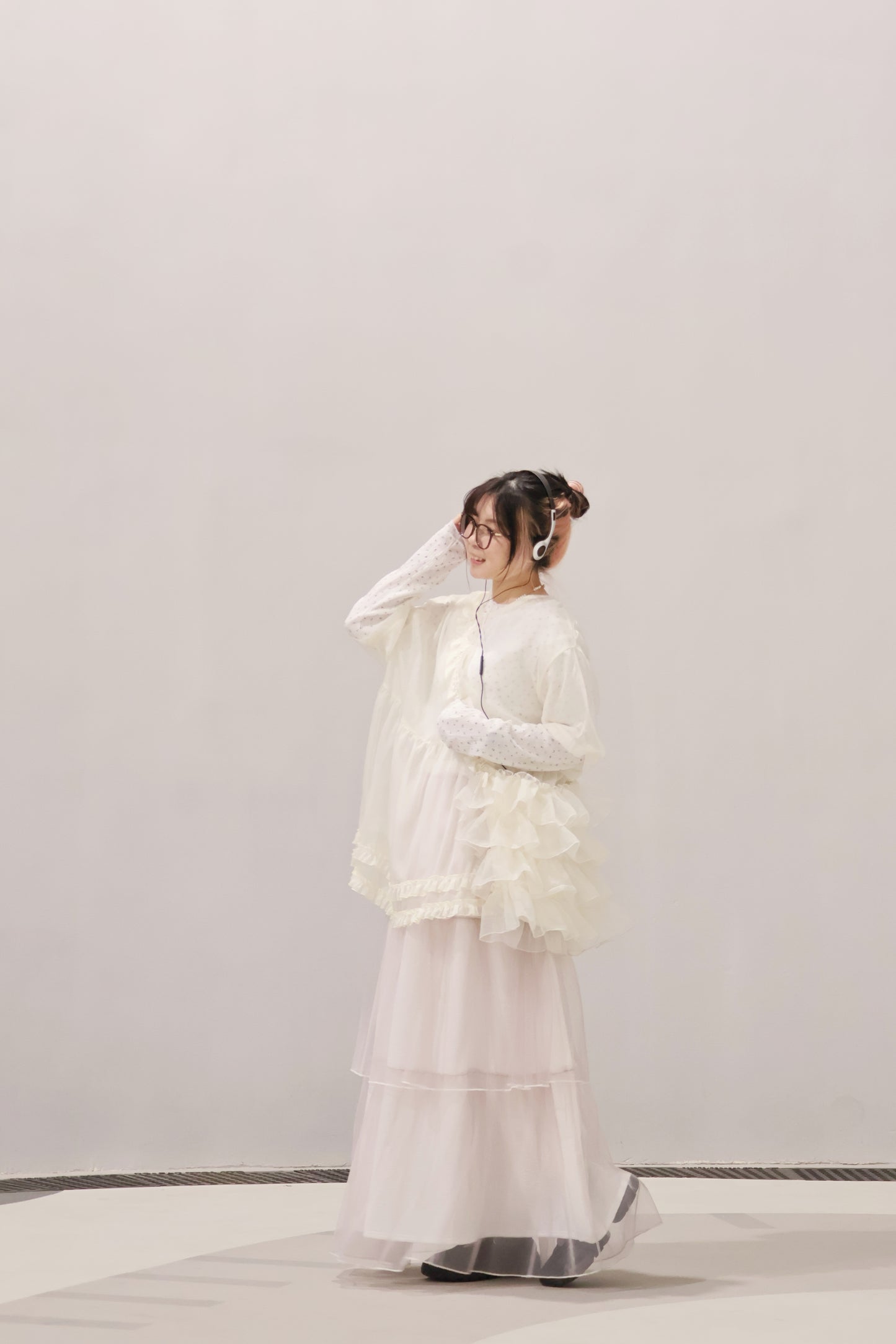 霧感薄透Ruffle TOP T00132