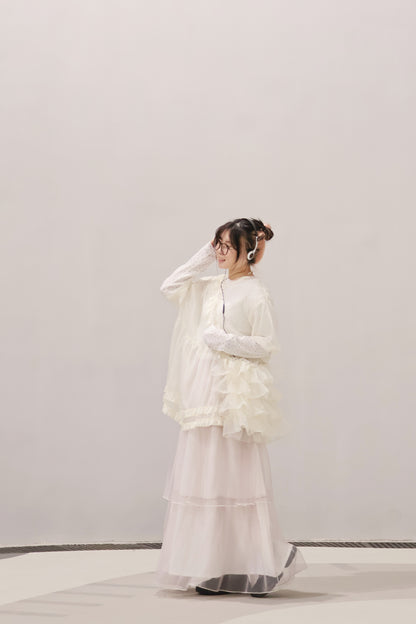 霧感薄透Ruffle TOP T00132