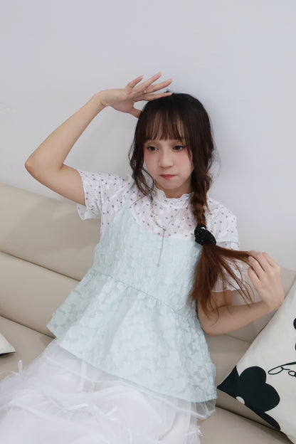 肌理感花花拼紗外搭