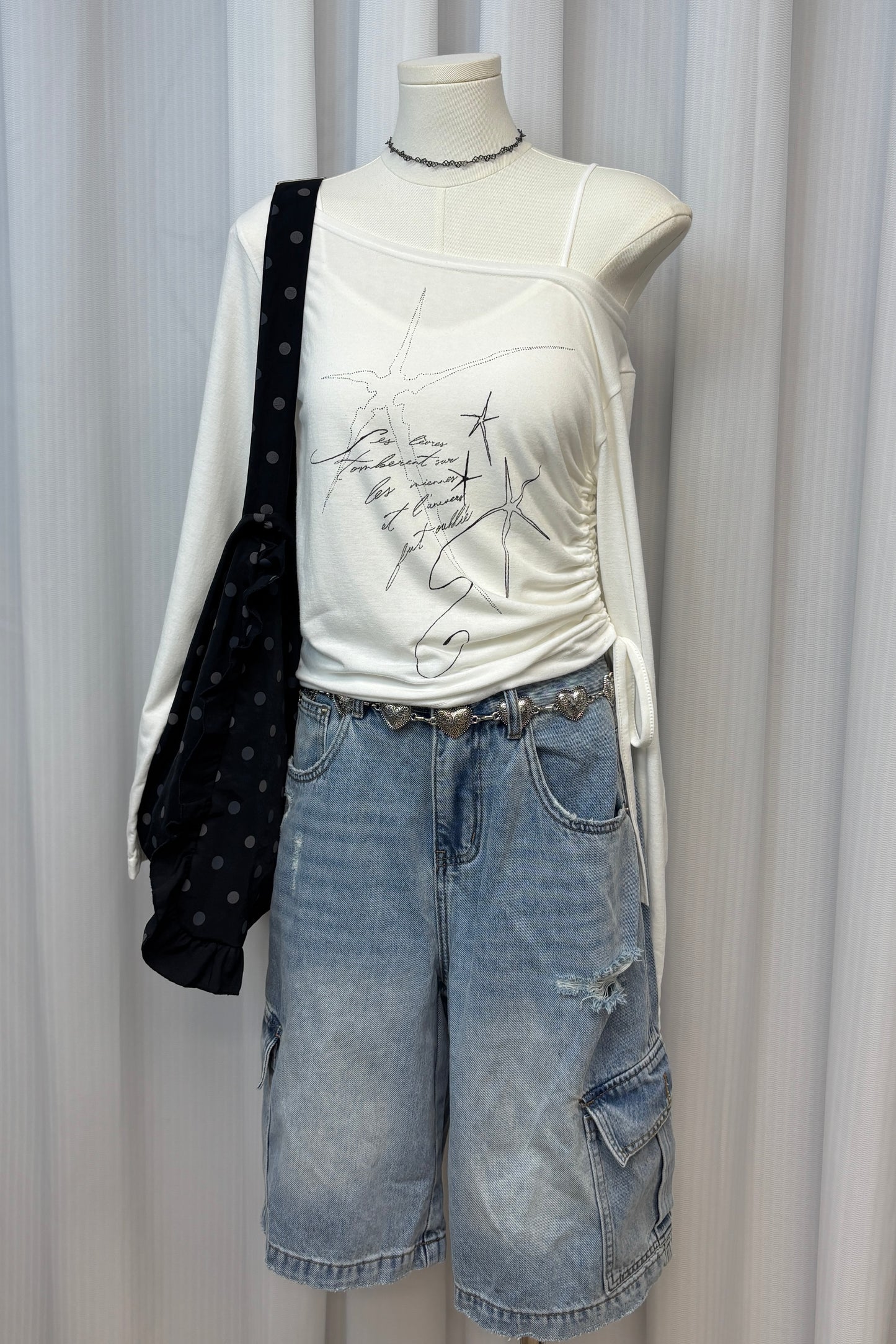 牛仔中褲 S00189