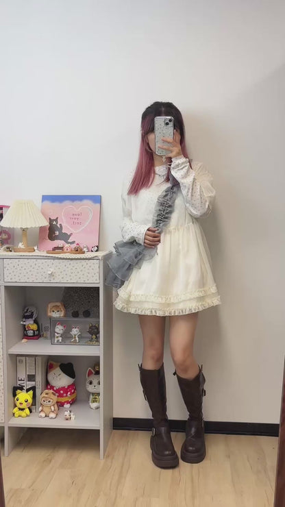 肌理感碎花TOP T00162