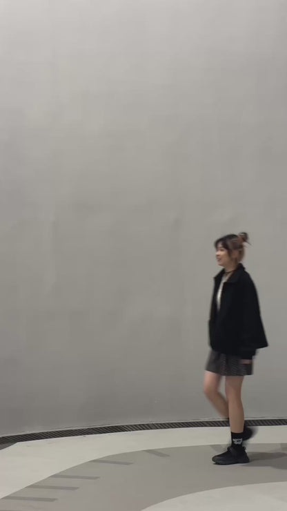 暖笠笠卷毛外套 C00046