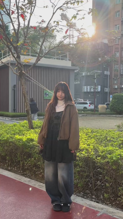 立體薄絨毛花花外搭 S00160