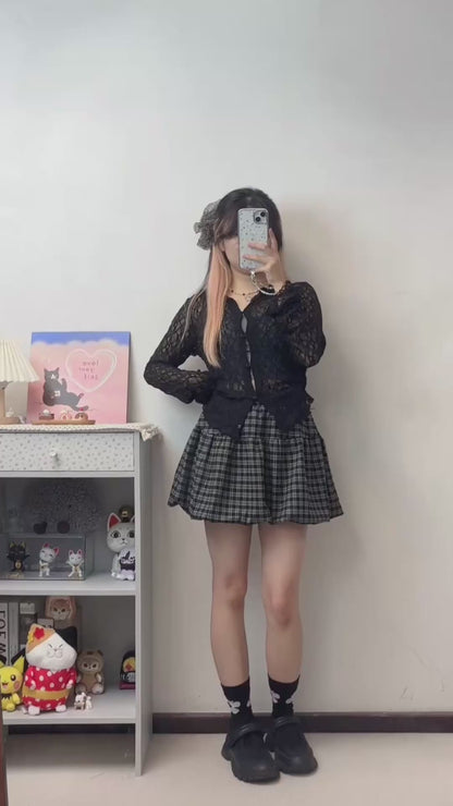 紙片人lace恤衫￼T00144