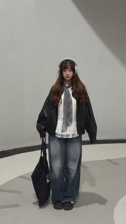 經典拉鏈皮外套