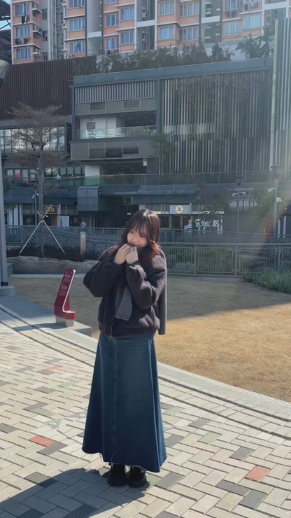 傘型牛仔長裙 S00140