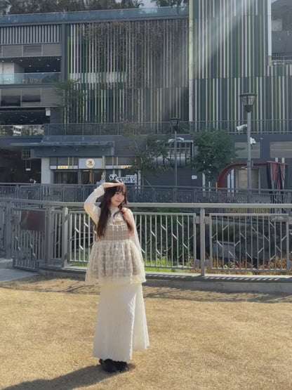 立體花紗蓬蓬裙外搭 S00157