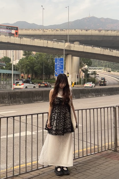 輕薄側lace暗花傘裙（自家款）
